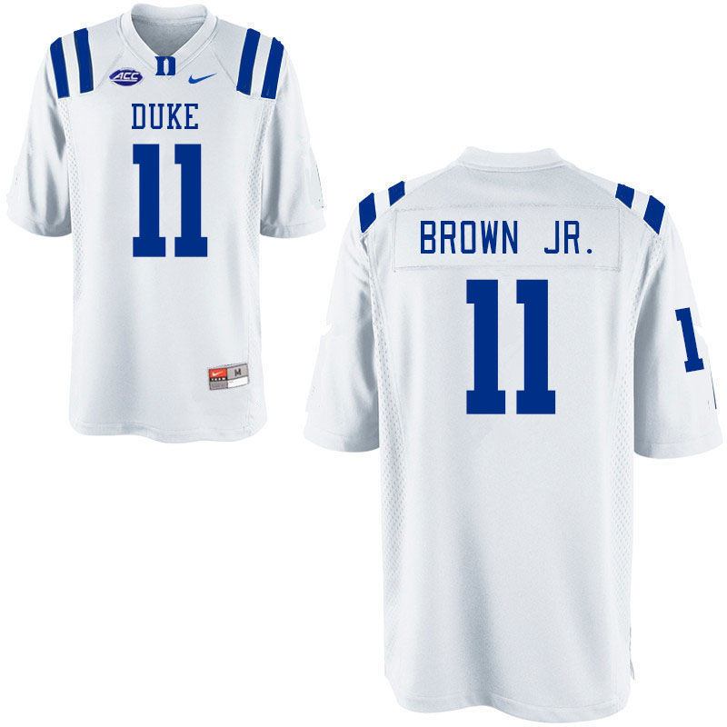 Men #11 Derrick Brown Jr. Duke Blue Devils College Football Jerseys Stitched-White